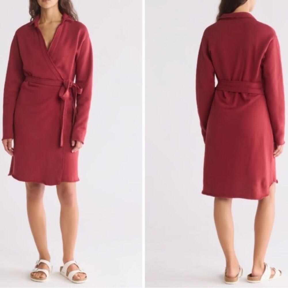 NWT Frank & Eileen Willa Long Sleeve Wrap Dress Size L Large Classic Chic